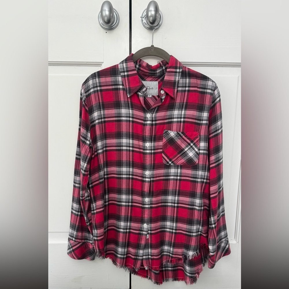 Rails Pink and Gray Plaid Flannel Shirt - Picture 3 of 11